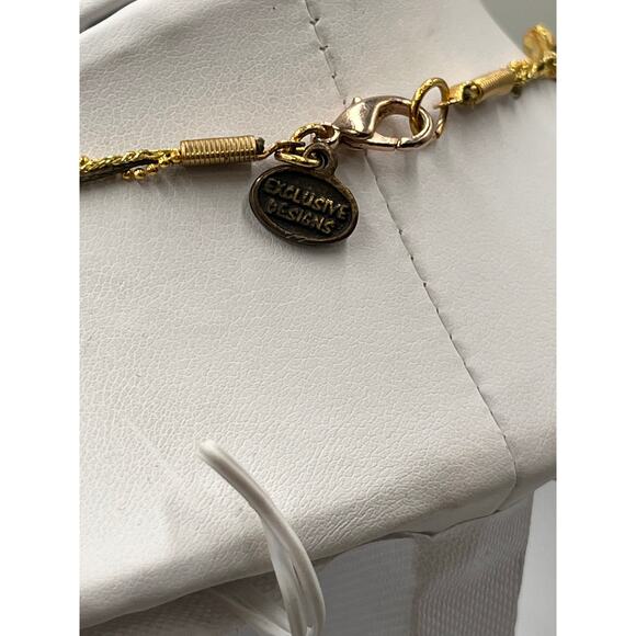 Ronit Nafshi Artisan Handmade Necklace Brown Yellow Dark Blue Iridescent Stones - Picture 10 of 11